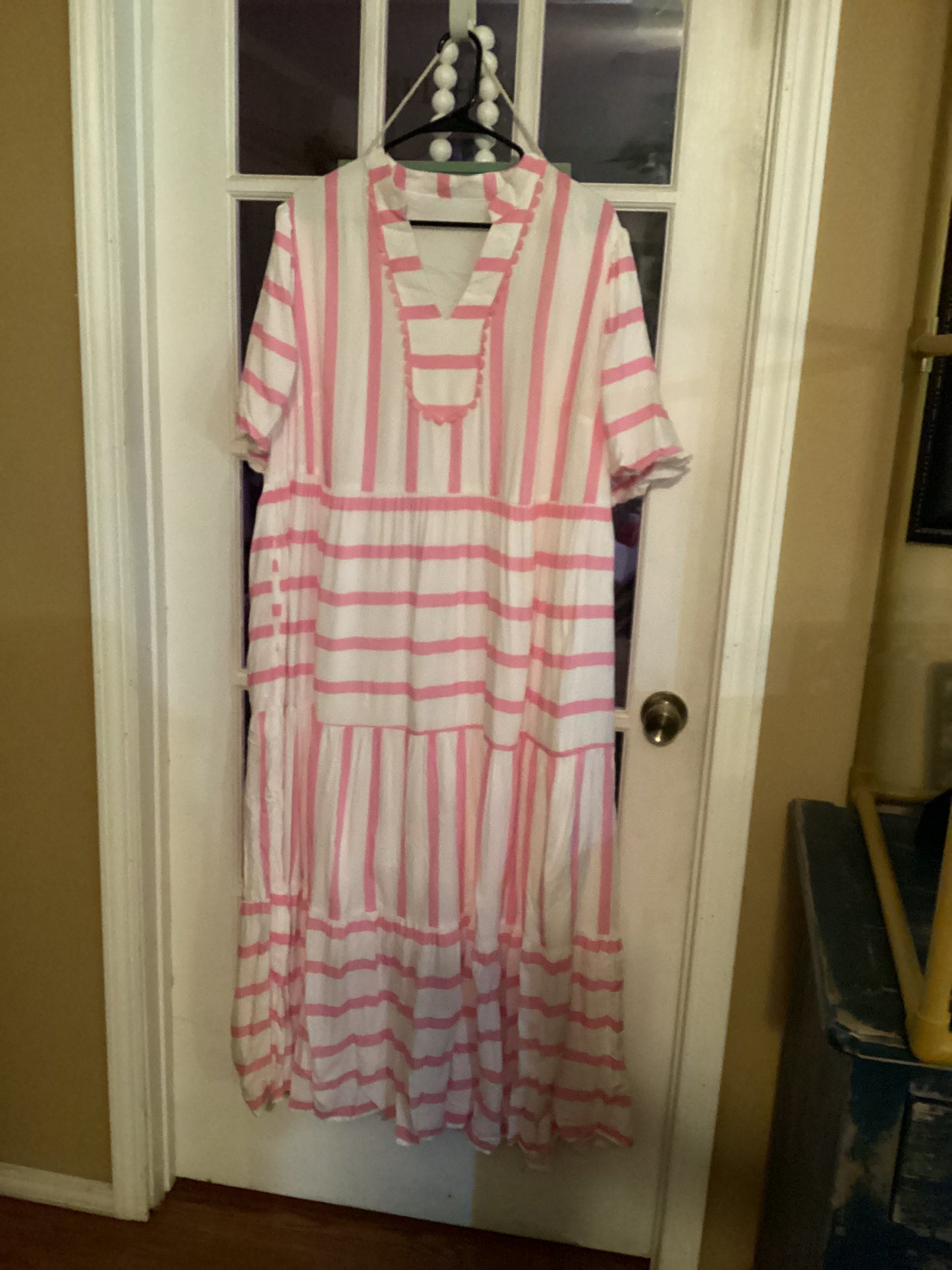Pink Stripe Maxi Dress