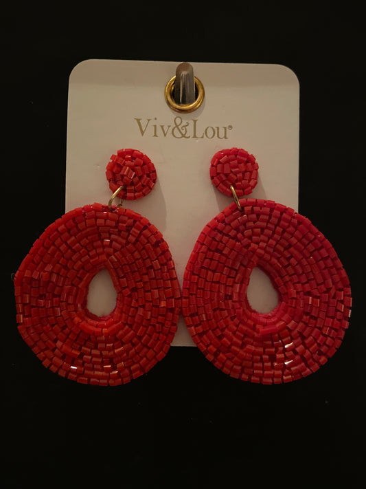 USA Red Earrings