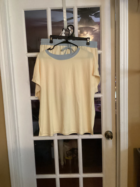 Yellow Cream Two Piece Set