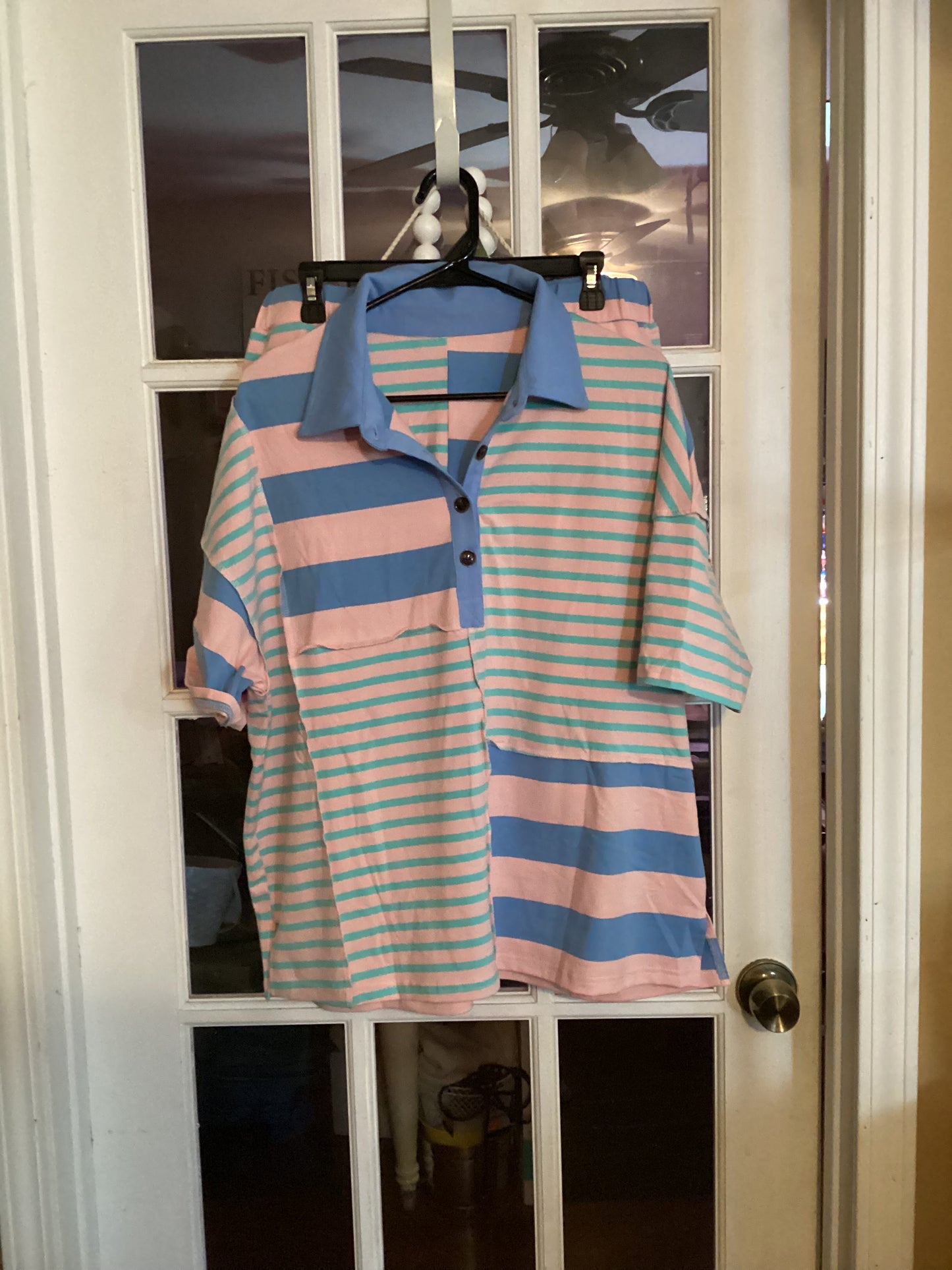 Pink & Blue Two Piece Set