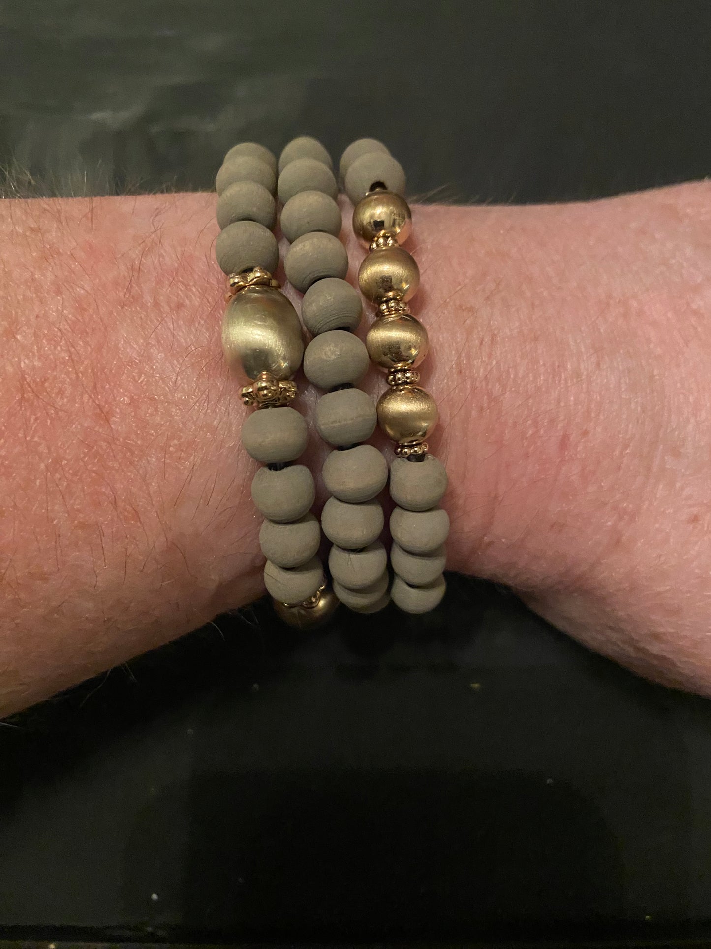 Gillian Gray Wood Bead Bracelet Set