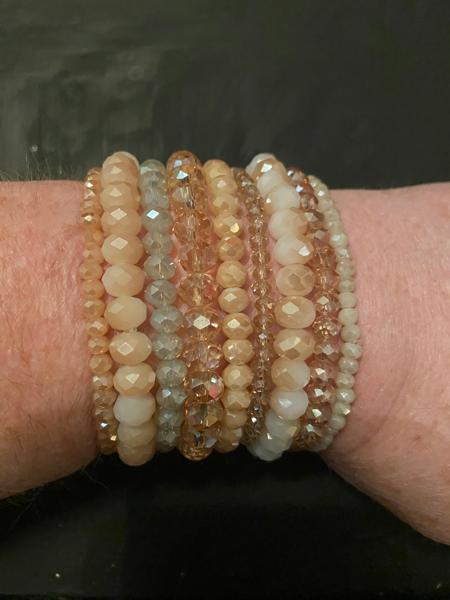 Natural Vivienne Beaded Bracelet Set